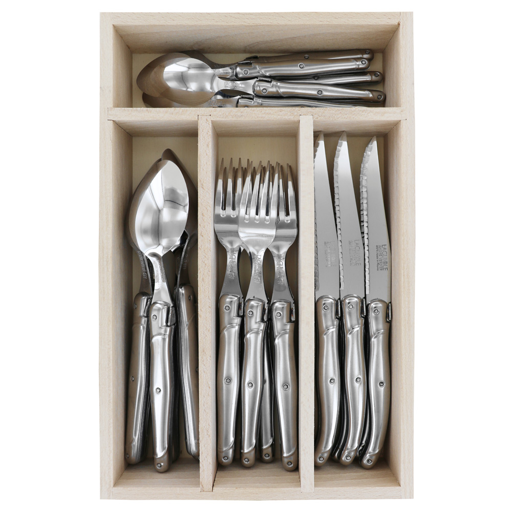 Laguiole Andre Verdier Cutlery Set 24pc Stainless Steel